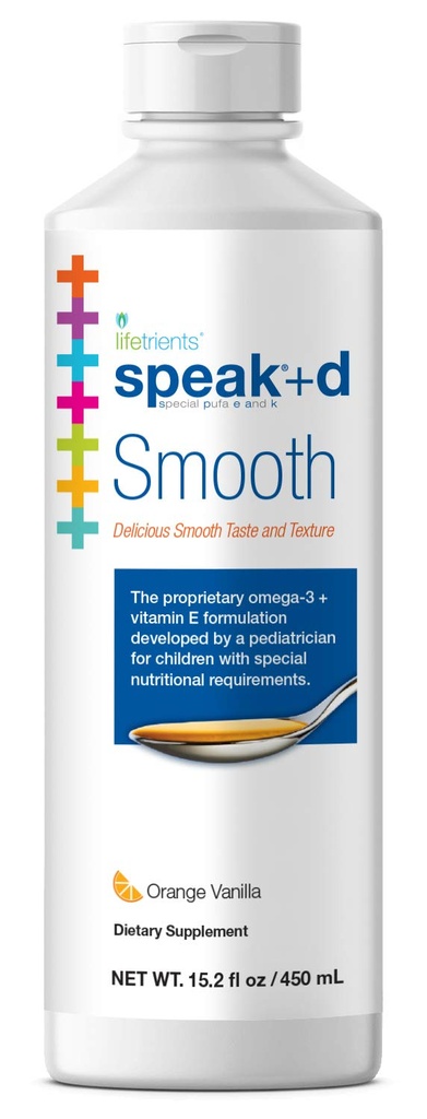 Lifetrients – Talk+D Smooth – Orange Vanilla – 15.2 oz – Pediatra Formulado para apoyar a los niños con requisitos nutricionales especiales – Omega-3 " Vitaminas E " , K's " D