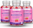 Magnesium Gummies 3 Packs Essentialife 100mg Por Serving - Blend of Magnesium Citrate &amp; Magnesium Glycinate - Supports Digestion - Stay Calm & Wake Up Energized with Magnesium Supplements for Sleep