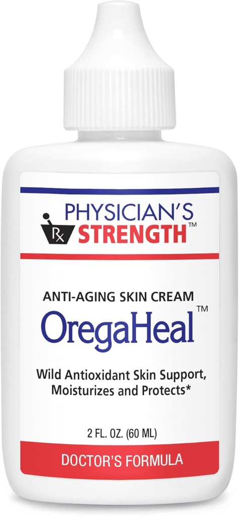 OregaHeal Cream - 2 fl oz - Anti-Aging Skin Cream - Wild Antioxidant Skin Support - Moisturizes & Protects - Apto para todo tipo de piel