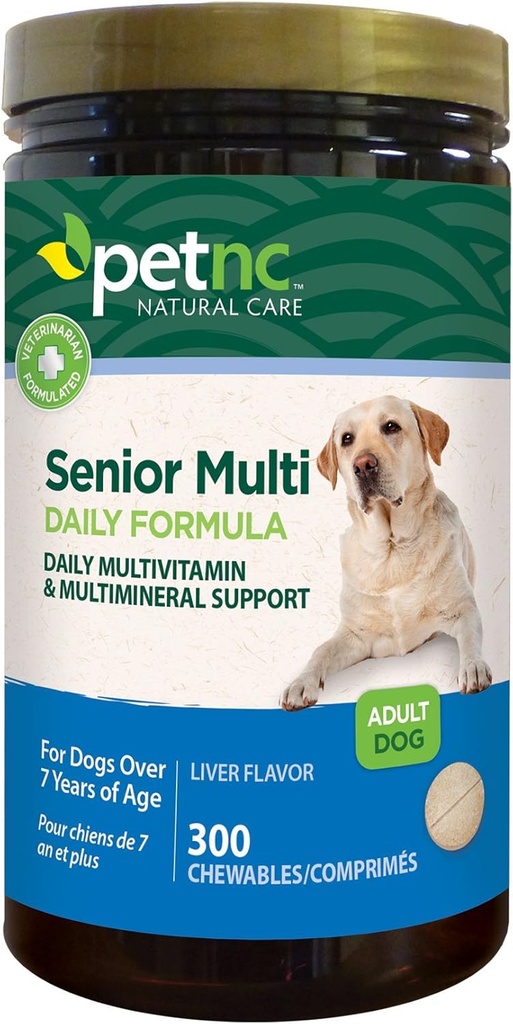 PetNC Cuidado Natural Senior Multivitamin Chewables para perros