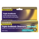 GoodSense Maximum Strength Triple Antibiotic Ointment plus Pain Relief - Soothes Painful Cuts, Scrapes and Burns, Prevents Infection, First Aid Antibiotic, External Analgesic, 1 oz