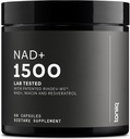 Toniiq NAD+ Suplemento 1500mg - Ultra High Strength NAD Suplemento con Ingredientes estudiados clínicamente con RiaGev-WSTM Patented, Resveratrol y Niacin - 60 cápsulas