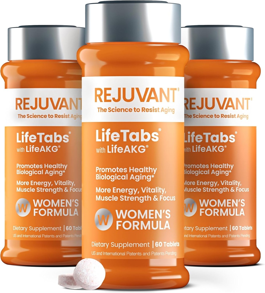 Suplemento de longevidad AKG Mujer Rejuvenecida 1000MG Ultra 98% Puro (Calcium Alpha-Ketoglutarate), Lanzamiento controlado por vitamina rica Fórmula soporta Reparación celular y calidad de vida, 180 Tabletas