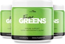 Tonic Greens Powder Vitamin Boost Suplemento Oficial Fórmula - Natural Green Blend Energy Suplemento Extra Strength - BCAA L-Glutamine Vitamina B6, Energía Revolucionaria Fijar Solución Reseñas (3 Pack)