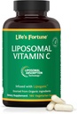 Vitamina Liposómica de la Fortuna de la Vida C 2100 mg, Absorción Interina Rápida, Biodisponibilidad Superior Apoyo al Sistema Inmunitario, Suplemento Antioxidante Fórmula – Booster Collagen – 180 cápsulas