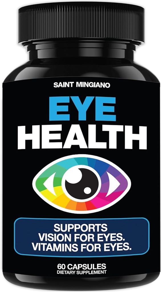 Cuidado de los ojos &amp; Visión Vitaminas Suplemento 60 cápsulas - Soportes Estreno de los ojos, ojos secos y salud de visión - apoya la visión, la salud ocular y macular - 14 ingredientes activos, luteína.
