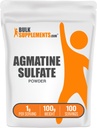 BulkSupplements.com Polvo de Sulfato Agmatine - Suplemento de óxido nítrico, Polvo de entrenamiento previo - Sin sabor, 1g por ser, 100g (3,5 oz) (Pack de 1)