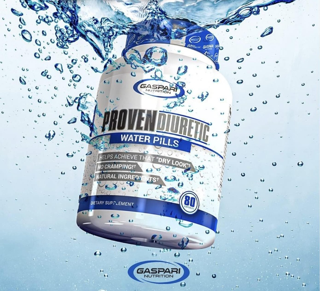 Gaspari Nutrition Proveed Diuretic, Professional Bodybuilding Supplement, Sheds Water Fast, Gives the Dry Look, Natural Ingredients, No Cramping (80 Capsules)