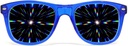 GloFX Ultimate Diffraction Glasses - Azul transparente - 3D Prism Rainbow Effect - Great Edm, Festival, Concert, Fireworks, Christmas Lights, y Rave Accessory - Transparent Blue Frames