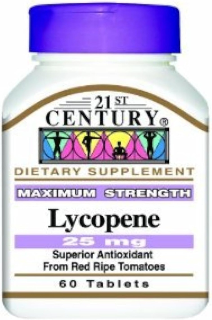 LYCOPENE , Fuerza máxima, 25 mg, VOLVER VALOR TRIPLE (3X 60 TABLETS) por 21st Century Health Care
