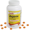 Lágrimas de hora, INC. Aspirina de fuerza regular 325mg - 1000 Tablas de calado en ático - Alimentador de dolor para dolores menores y dolores, Reductor de fiebre - Hecho en EE.UU.