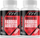 2400mg Fadogia Agrestis Tongkat Ali Suplementos - Tercera Parte Probada - 1400mg Fadogia Agrestis &amp; 1000mg Tongkat Ali, máxima fuerza, masa muscular &amp; rendimiento deportivo, 2 paquetes