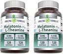 Amazing Fórmulas Melatonin 10 Mg Plus L-Theanine 5.5 Mg Suplemento Silencio 120 Tablets ← Non-GMO TEN Gluten Free TEN Made in USA ← Pack of 2