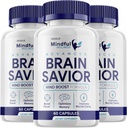 (3 Pack) Mindful Wellness Advanced Brain Salvador Capsules Pills, Brain Salvador Mind Boost Suplemento para la Cognición y el Enfoque, Reseñas del cerebro, Mindful Wellness Brain Pill Suplemento (180 cápsulas)
