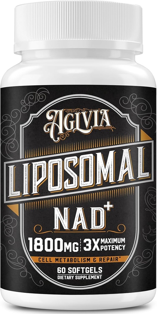 1800 MG Liposomal NAD Suplemento, NAD+ Suplemento Similar a Nicotinamide Riboside, 98% Puro NAD Plus Suplemento de Energía Booster " Cellular Repair for Men " Women, Non-GMO, 60 Softgels
