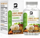 Mushroom de Mane de León - 120 Capsules ← Leones Orgánicos Mane Turquía Tail Mushroom Suplemento Complejo ← Cordyceps, Chaga, Turquía Tail, Reishi ← Claridad Mental, Focus Memory, Brain &amp; Immune Boost