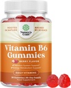 Potent Vitamin B6 Gummies for Adults - Potent Vitamin B Complex Supplements for Men &amp; Women for Nervous System Support Mood &amp; Immune System - Vegan Pyridoxine Chews for Energy & Metabolism - 30 Ct