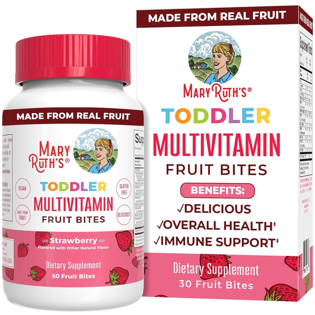 Kids Multivitamin Fruit Bites by MaryRuth's ← Toddler Multivitamin Ages 1 &amp; Up Silencio Immune Support Supplement ← Kids Vitamins ← Vitamina D ← Vitamina C ← Vegan ← 30 Servings