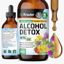 BIO KRAUTER Alcohol Detox Tintura - Hígado Fórmula de limpieza - Leche Thistle &amp; Dandelion - Hígado Detox Liquid Extract - Alcohol y azúcar gratis - Vegan Drops 4 Fl.Oz.