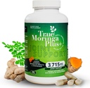 Verdadero Moringa Plus+ Suplemento de Apoyo Conjunto 10:1 Extracto Silencioso 20,000 mg de Moringa Orgánica, Curcumina Turmérica, Ginger, Boswellia, BioPerine peru Extra Strength Herbal Antioxidante para Adultos (150 cápsulas)