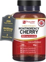 Montmorency Cherry 6400mg - 200 Tart Cherry Capsules - Natural Tart Cherry Extract Supplement for Men &amp; Women – Super Strength, Gluten Free, Vegan and GMO Free - Made in The UK by Prowise