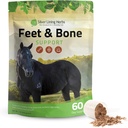 Herbs de forro de plata Pies &amp; Bone Support Horse Supplement Powder Natural Tendons, Ligamentos & Surrounding Tissues &amp; Hoof Suplemento para Caballos - Normal Limbs Circulation Horse Care Supplies - 1 LB