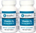 Vitamina D3 High Potency 5000 UI 100 Softgels por Bottle Pack de 2