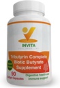 Suplemento completo de Butyrate de INVITA Tributyrin (550mg) - Suplemento de Digestión para Mujeres Hombres - Capsules de Apoyo Inmunitario - Cápsulas Probióticas para Salud Digestiva - Suplemento de Apoyo Gut