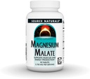 Fuente Naturales Magnesium Malate, apoya músculos y producción de energía*, NonGMO, Suplemento Vegetariano de Magnesio Amistoso, 3.750 MG por Serving - 90 Tablets