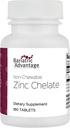 Bariatric Advantage No Chewable Zinc Chelate, Altamente Absorbable 20 mg Zinc Arginina y Zinc Glycine Tablets for Bariatric Surgery Pacientes - 180 Tablets