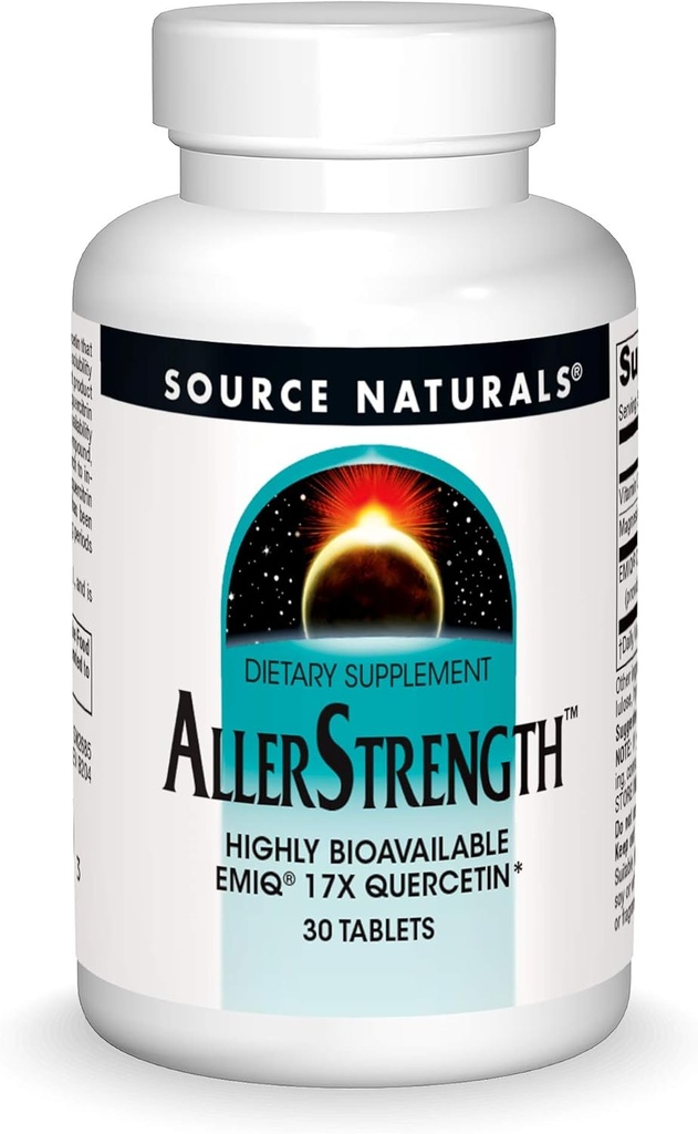 Fuente Naturals AllerStrength Fast-Acting Seasonal Immune Support - Altamente Bioavailable Quercetin* - 30 Tablets