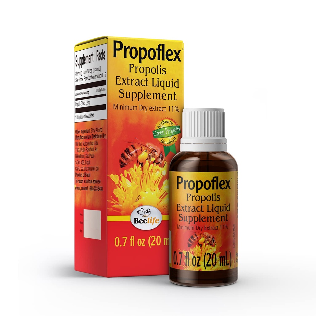 Beelife Brazilian Green Propolis Extract |11% Dry Extract,Bee Propolis Tincture, High Artepillin-C Levels – Natural & Kosher, Antioxidant| Rich Supplement for Health, Wellness- Propolis Drops, 20ml
