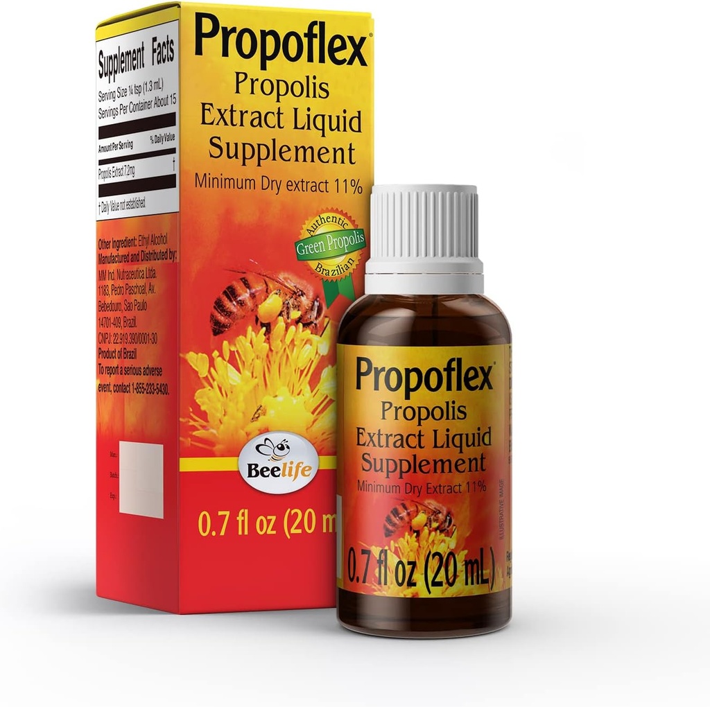 Beelife Brazilian Green Propolis Extract |11% Dry Extract,Bee Propolis Tincture, High Artepillin-C Levels – Natural & Kosher, Antioxidant| Rich Supplement for Health, Wellness- Propolis Drops, 20ml