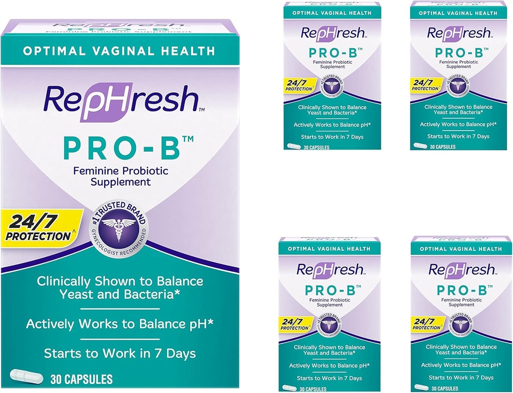 RepHresh Pro-B Probiotic Feminine Suplemento - 5 Pack