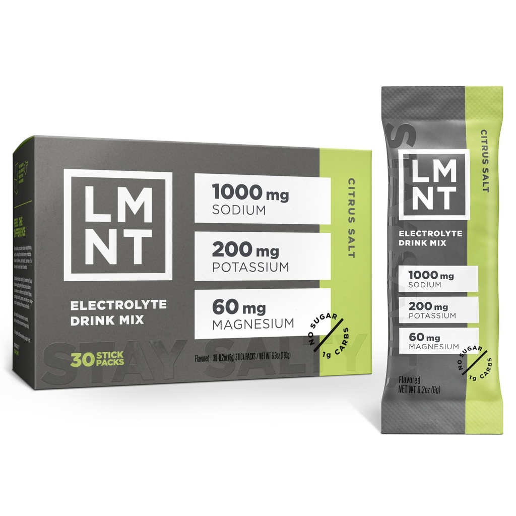 LMNT Zero Sugar Electrolytes - Citrus Salt | Drink Mix | 30-Count