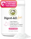 Probióticos de Caballo - 1 Lb - Probióticos Equinos y Prebióticos con Enzimas Digestivos - Suplementos Digestivos Equinos para Gas, Estreñimiento y Salud Gut
