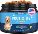 Probióticos para perros, Mandíbulas Probióticas para la Inmunidad Gut Salud Levadura picante Orejas Puppy Probióticos Enzimas Digestivas con Prebióticos Chewable Reducir las alergias del gas de diarrea