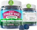 Gummies de fibra para adultos, azúcar gratis 10g Suplemento de fibra prebiótica con enzimas digestivas, probióticos &amp; 100 mg Betaine para el movimiento digestivo " Gut Health and Regulate Bowel, Vegan, Gelatin Gratis,120ct