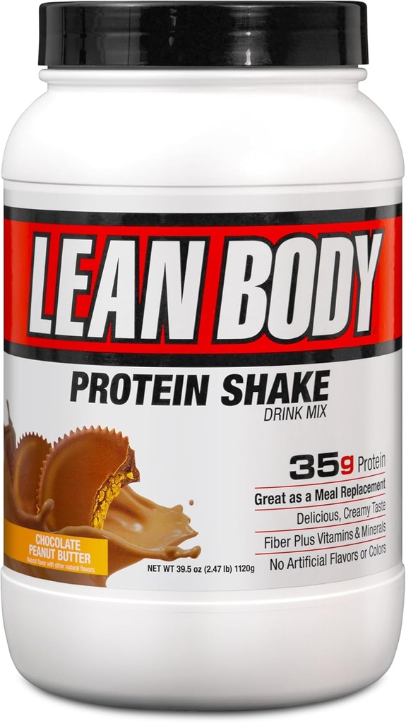 LABRADA Nutrición – Lean Body High Protein Meal Replacement Shake, Whey Protein Powder para la pérdida de peso y el crecimiento muscular, Chocolate Peanut Butter, 2.47LB Tub Packaging May Vary