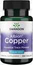 Swanson Copper Suplemento Mineral - 2 mg (Cobre Chelate) - Antioxidante, Sistema Inmunitario y Soporte Celular - 300 Tabletas