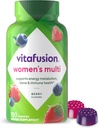 Vitafusion Womens Multivitamin Gummies, Berry Flavored Daily Vitamins for Women with Vitamins A, C, D, E, B-6 y B-12, 150 Cuenta, 75 Day Supply, 150 Cuenta