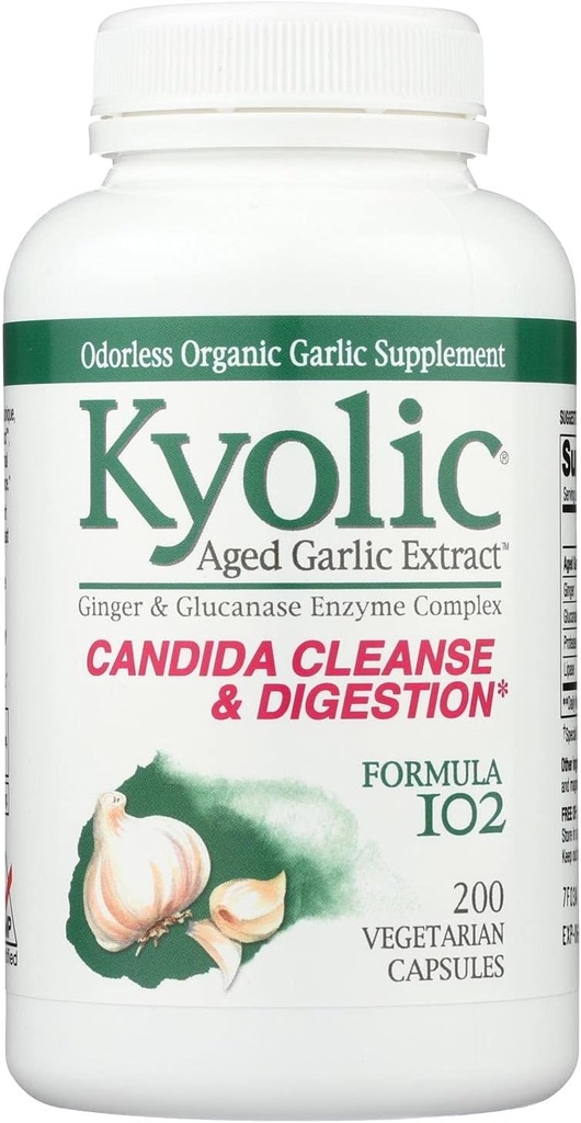 Kyolic #102 Garlic W/Enzyme Veg 200 Cap