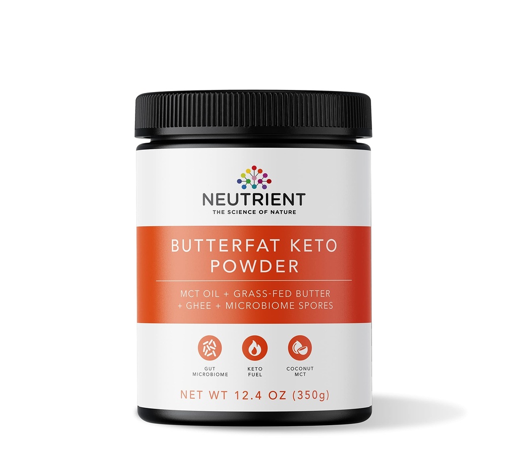 Neutriente Keto MCT Petróleo Polvo tóxico con aceite de MCT de origen coco " Ghee with Grass Fed Butter ← Delicious Morning Keto Coffee Creamer for Ketosis Support  durable Fuel for Body & Brain