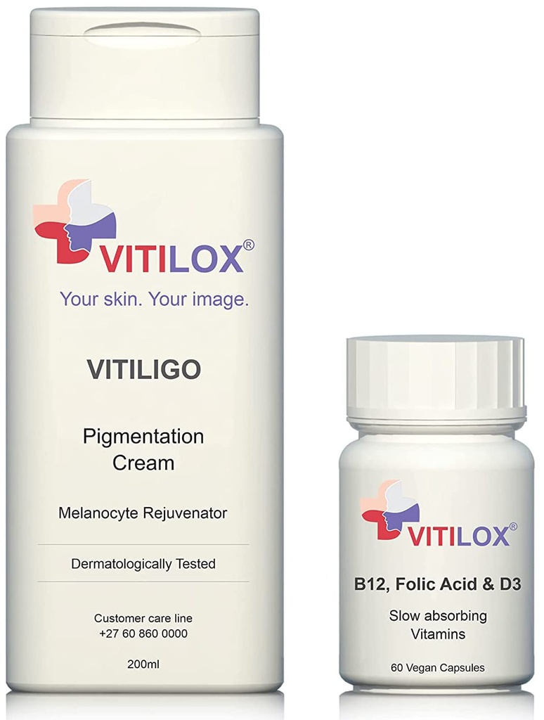 Crema rejuvenecedora Vitilox® Vitiligo y vitaminas