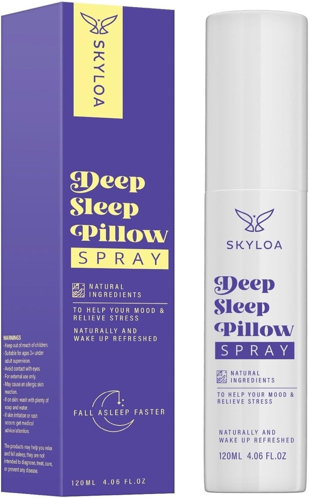 Profundo Pillow Spray del sueño: Natural Sleep Rest Aid with Lavender for Relaxation 120ml, 4 fl oz