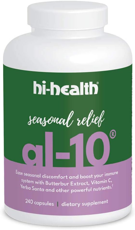 Hi-Health AL-10 Seasonal Relief Natural Non-Drowsy Immune Booster, 240 cápsulas