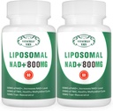 NAD+ Suplemento Liposomal NAD+ Plus 800MG Nicotinamide Riboside Alternative for Cell Energy, Healthy Aging and Muscle Repair 120 Capsules(Pack of 2)