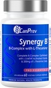 CanPrev Synergy B Complex with L-Theanine 60 Capsules 30-Day Supply - Promote Mental Relaxation, Improve Energy, Cognitive Clarity and Support Body & Mind - Vegan, Non-GMO and Gluten-Free