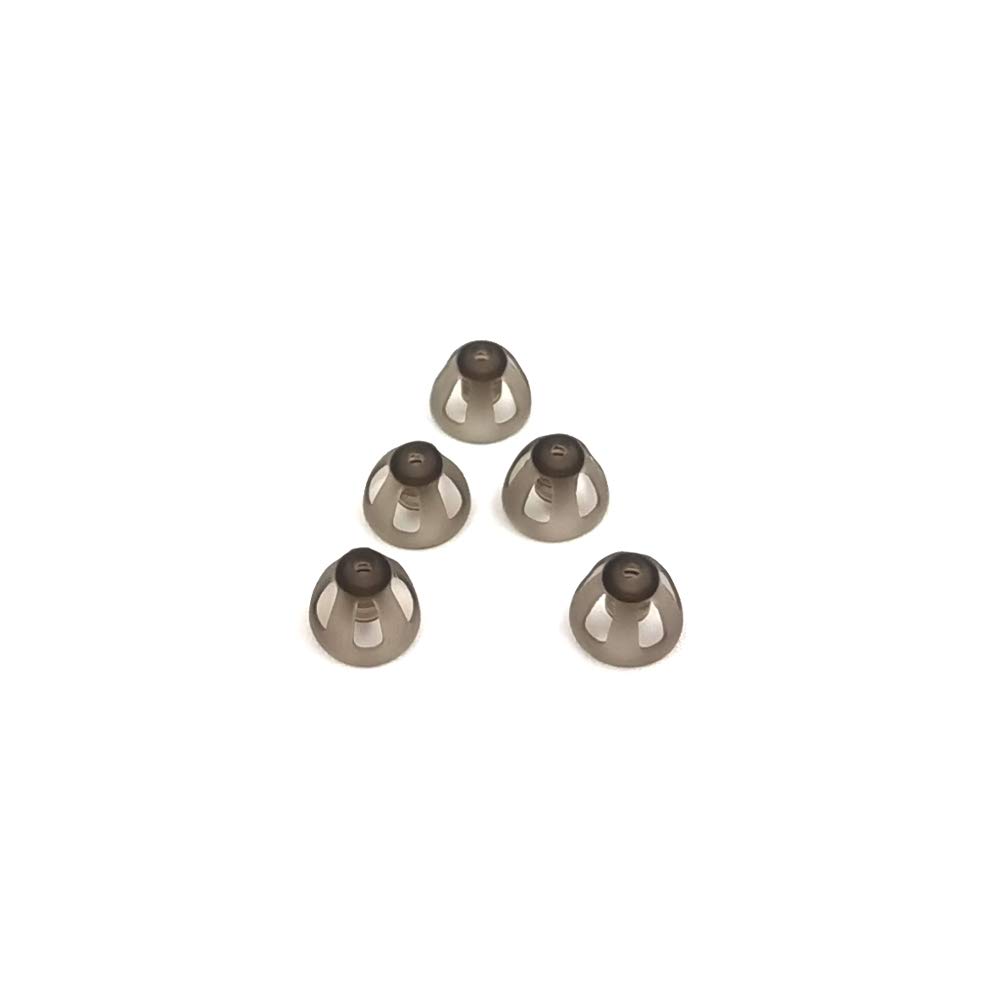 Audiing Aid Domes Smoky Consejos de Gris Ear Piezas Confortables para Amplificador de Sonido BTE PSAP Kit Invisible 8mm (M * 5)