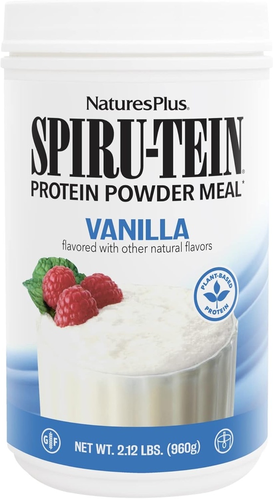 NaturalezasPlus SPIRU-TEIN, Vainilla - 2.12 lbs - Spirulina Protein Powder - Vitaminas &amp; Minerales for Energy - Vegetariano, Gluten Gratis - 32 Servings